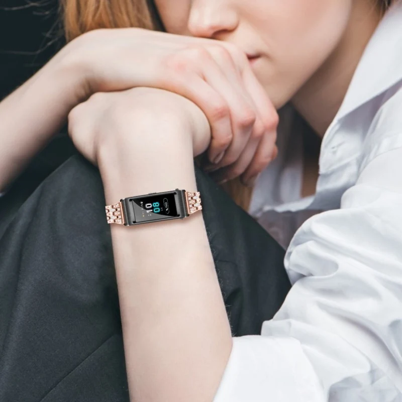 Modisch Huawei TalkBand B5 Metall und Strass armband