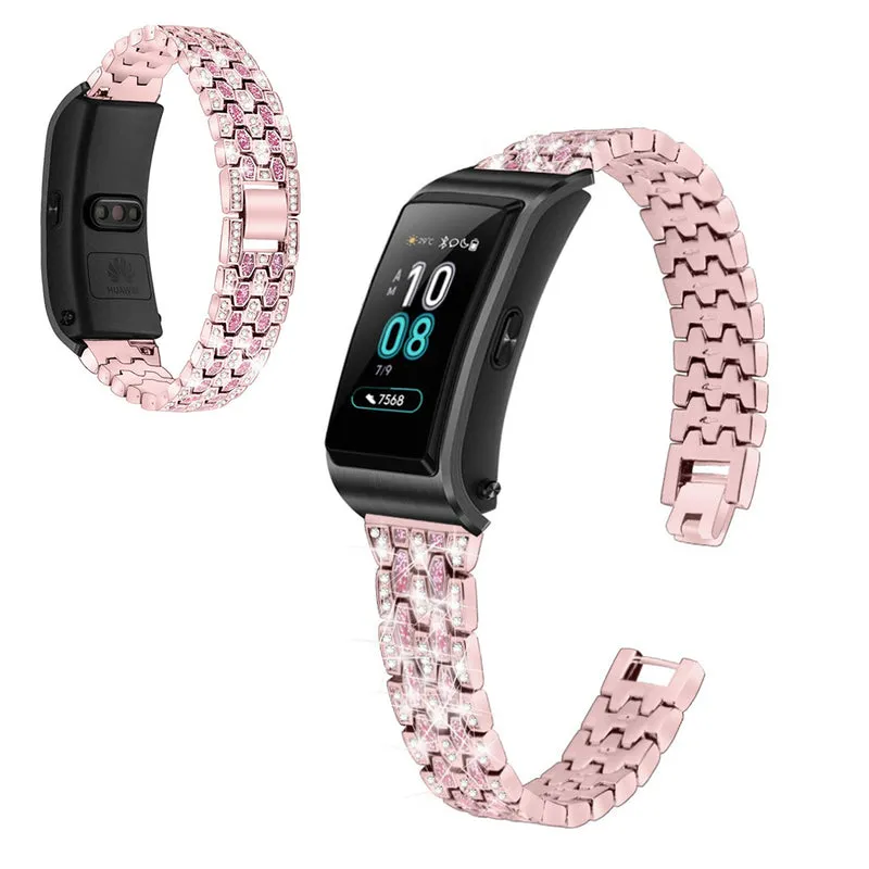 Modisch Huawei TalkBand B5 Metall und Strass armband