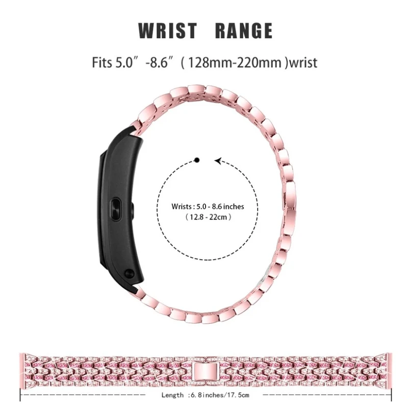 Modisch Huawei TalkBand B5 Metall und Strass armband