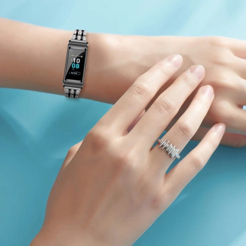 Modisch Huawei TalkBand B5 Metall und Strass armband