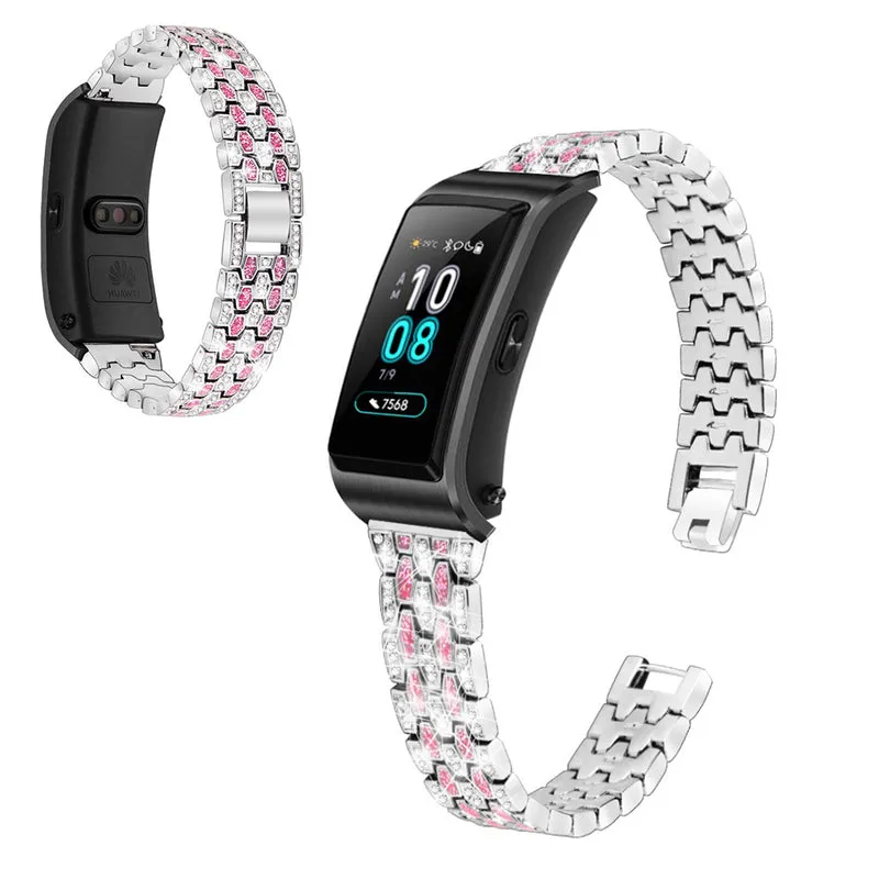 Modisch Huawei TalkBand B5 Metall und Strass armband