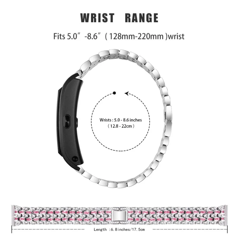 Modisch Huawei TalkBand B5 Metall und Strass armband