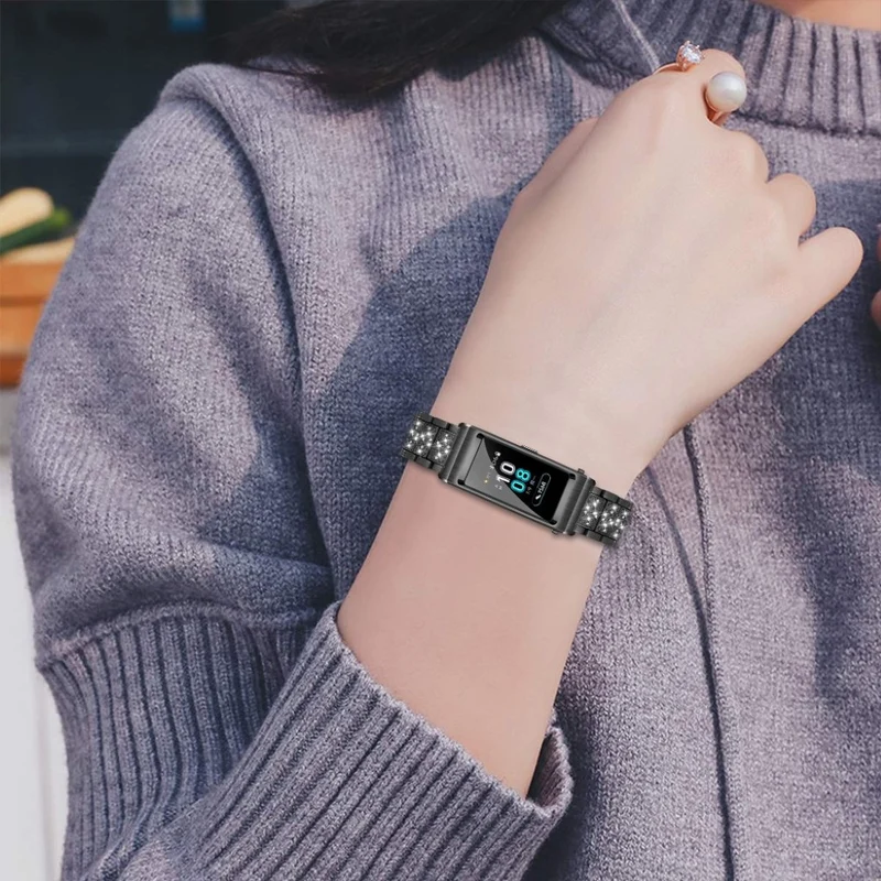 Sehr stilvoll Huawei TalkBand B5 Metall und Strass armband