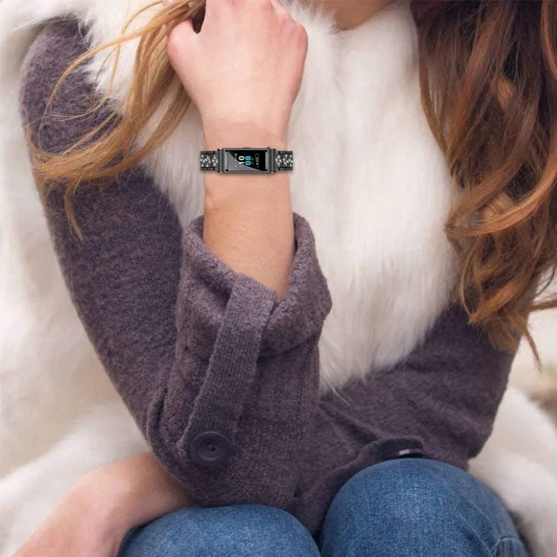 Sehr stilvoll Huawei TalkBand B5 Metall und Strass armband