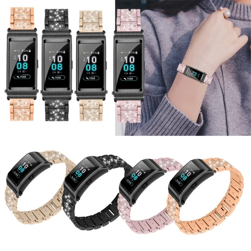 Sehr stilvoll Huawei TalkBand B5 Metall und Strass armband