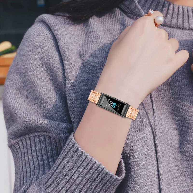 Sehr stilvoll Huawei TalkBand B5 Metall und Strass armband