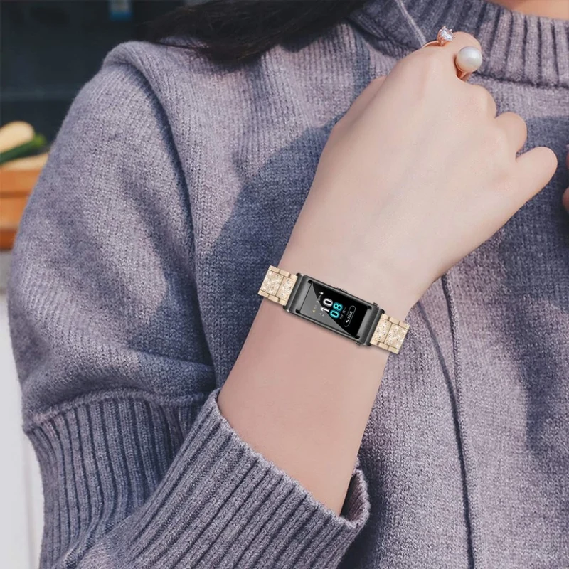 Sehr stilvoll Huawei TalkBand B5 Metall und Strass armband