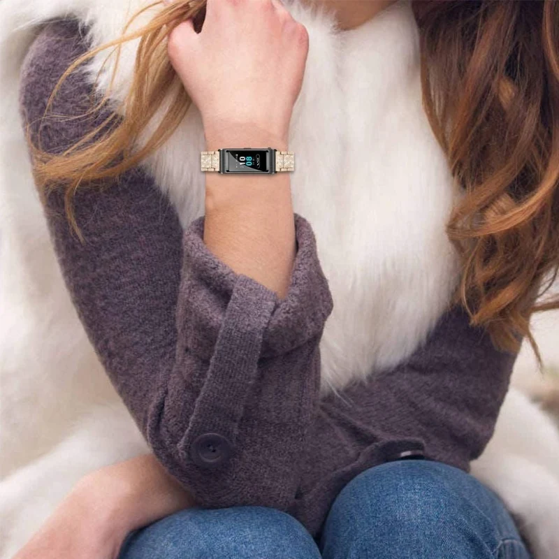 Sehr stilvoll Huawei TalkBand B5 Metall und Strass armband
