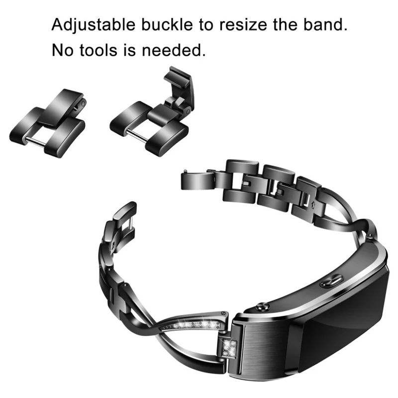 Mega zäh Huawei TalkBand B5 Metall und Strass armband