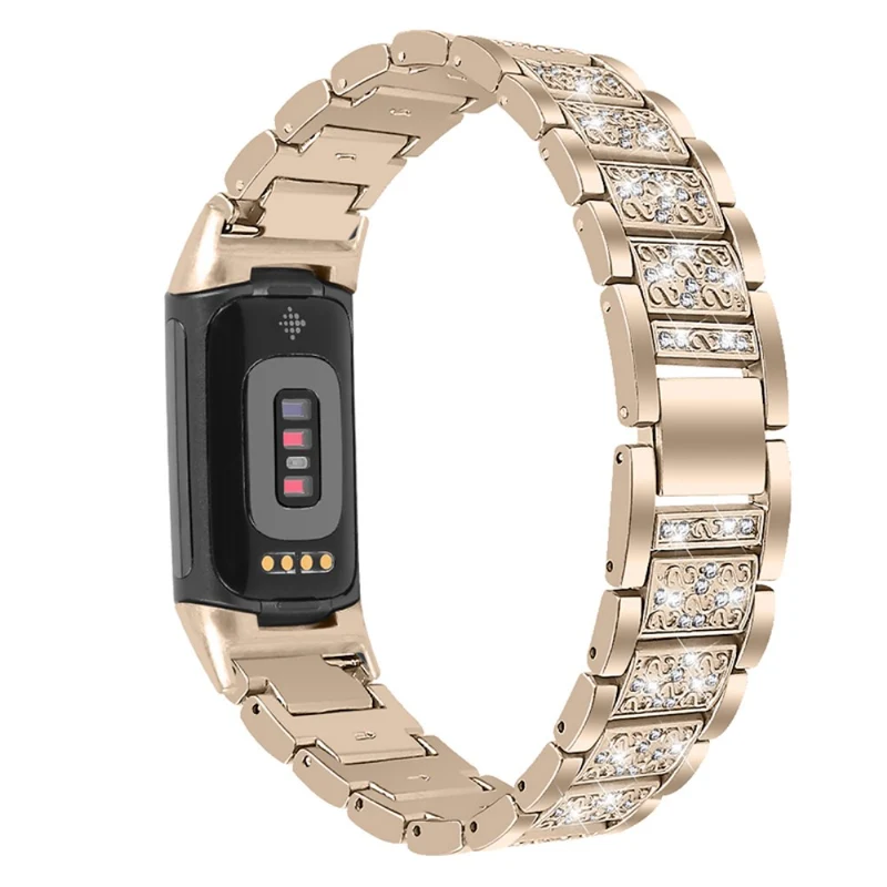 Dauerhaft Fitbit Charge 5 Metall und Strass armband