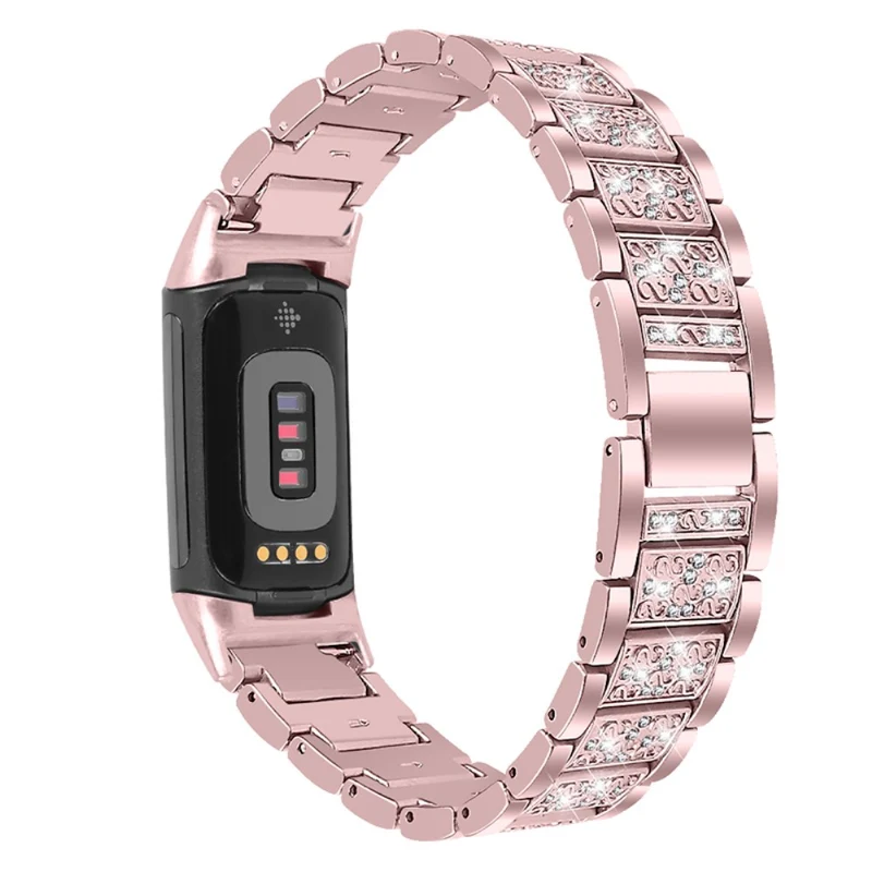 Dauerhaft Fitbit Charge 5 Metall und Strass armband