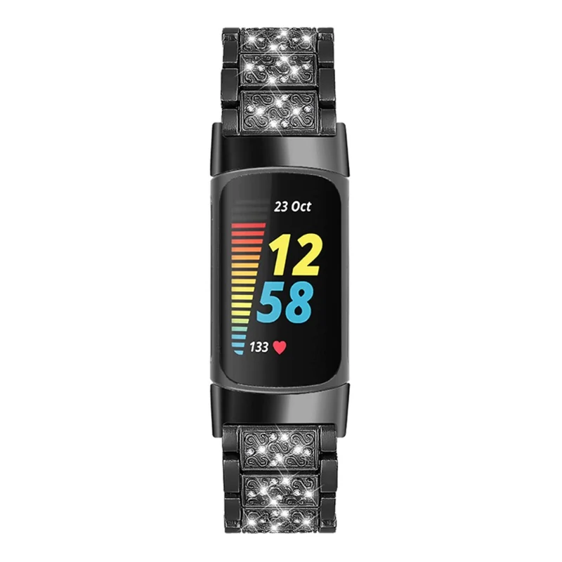 Dauerhaft Fitbit Charge 5 Metall und Strass armband