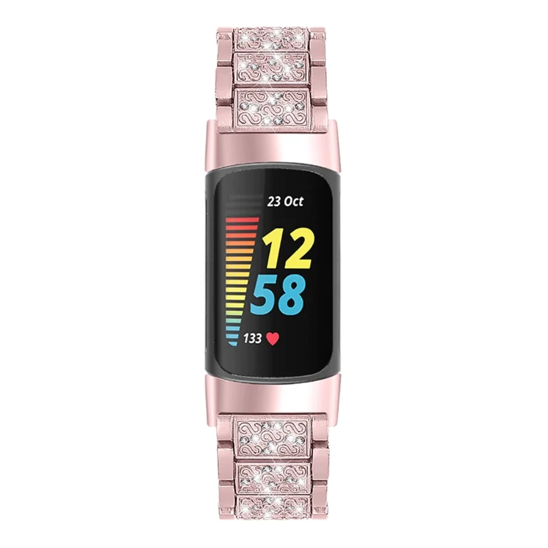 Dauerhaft Fitbit Charge 5 Metall und Strass armband