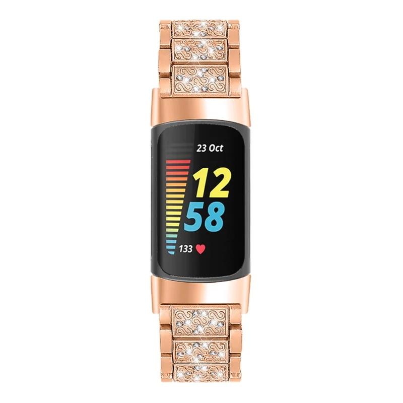 Dauerhaft Fitbit Charge 5 Metall und Strass armband