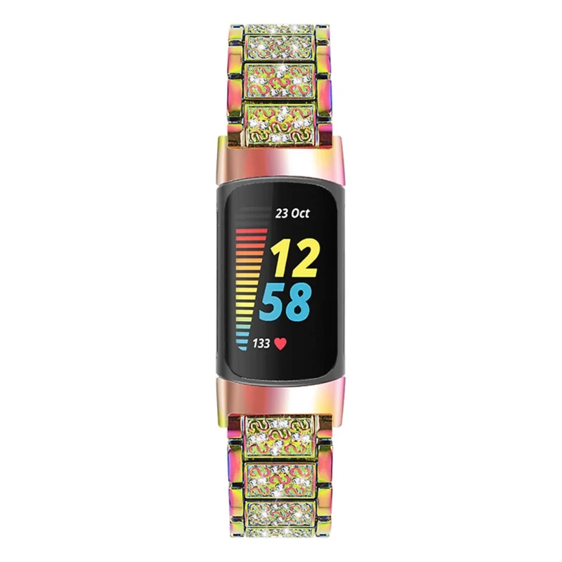 Dauerhaft Fitbit Charge 5 Metall und Strass armband