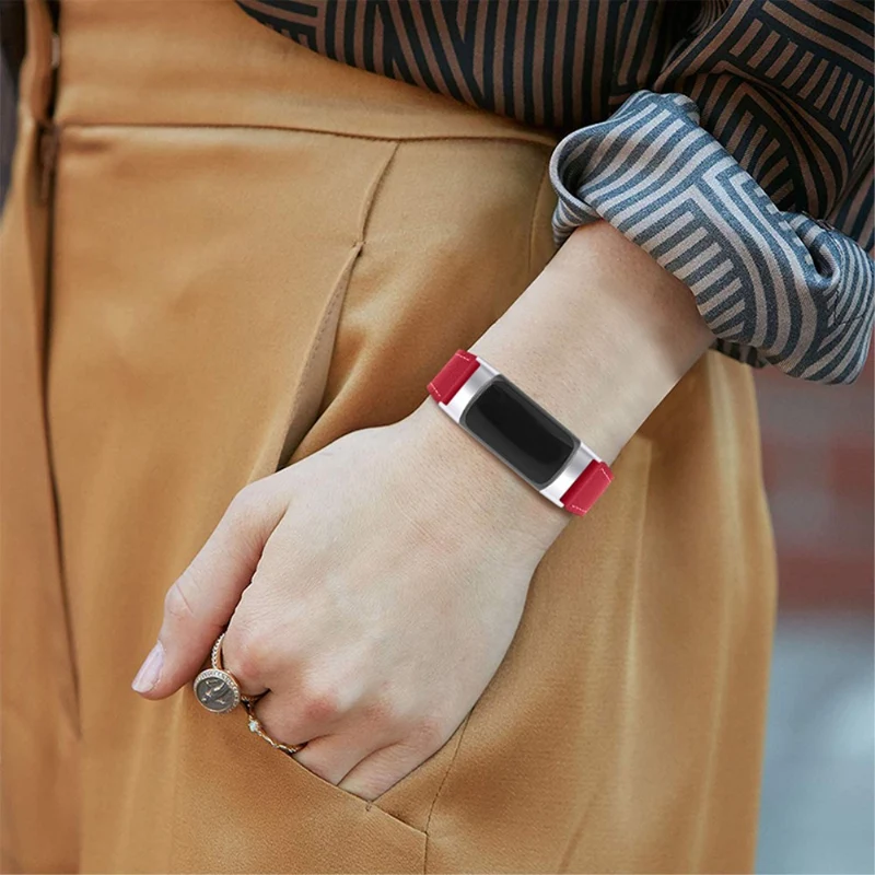 Fantastisch Fitbit Charge 5 Echtes Leder armband