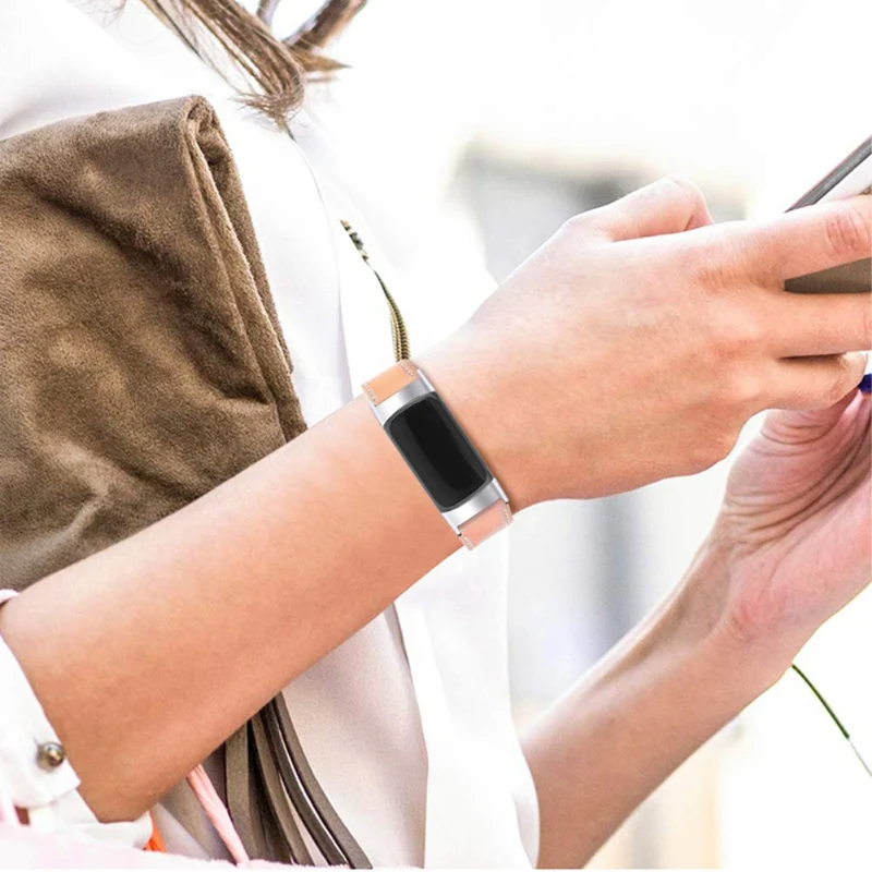 Fantastisch Fitbit Charge 5 Echtes Leder armband