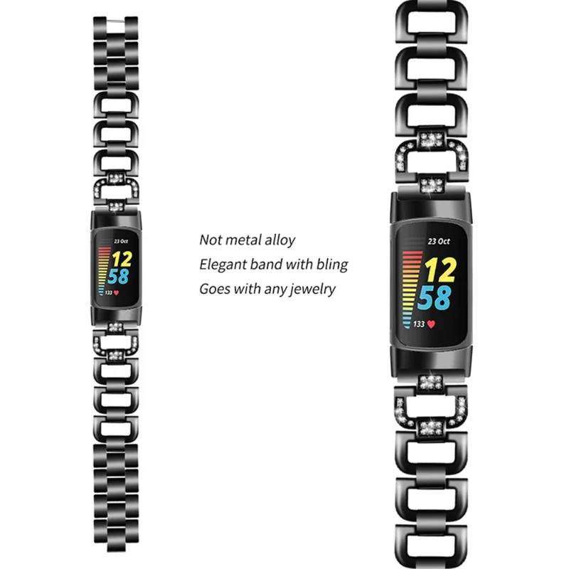 Super schön Fitbit Charge 5 Metall und Strass armband