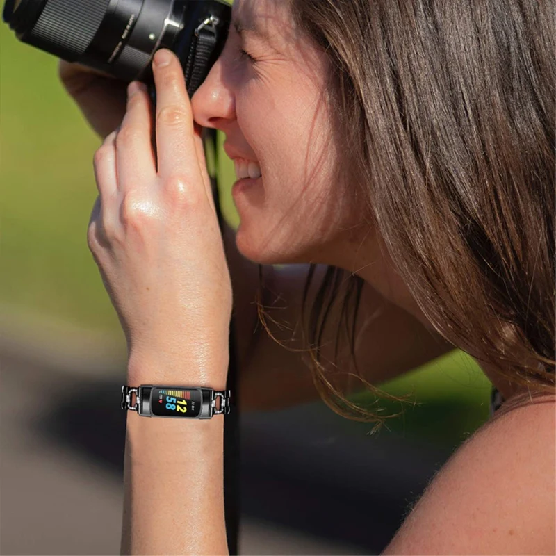 Super schön Fitbit Charge 5 Metall und Strass armband