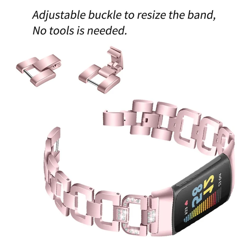 Super schön Fitbit Charge 5 Metall und Strass armband