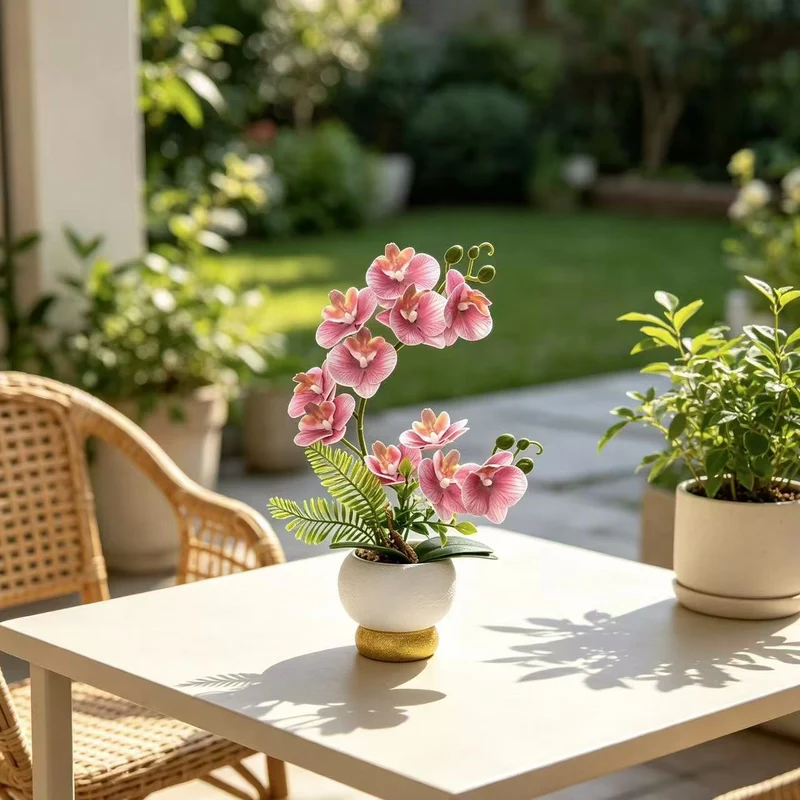 Künstliche Orchideenarrangement für Tischdekoration