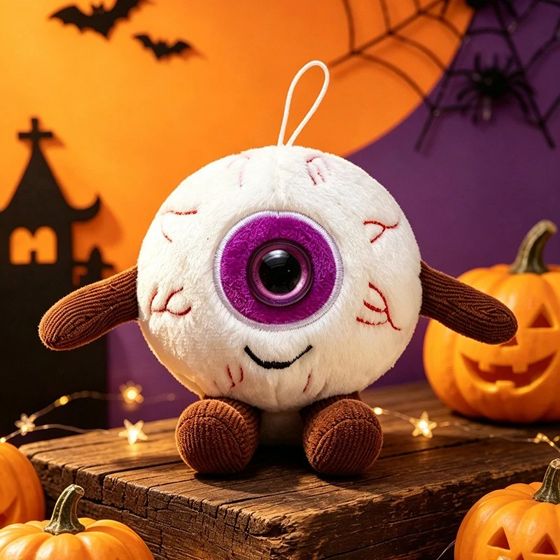 Plüsch-Halloween-Anhänger mit großem Monookular und Aufhängeschlaufe