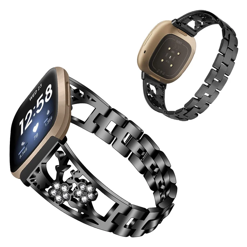 Süß Fitbit Versa 3 / Fitbit Sense Metall und Strass armband
