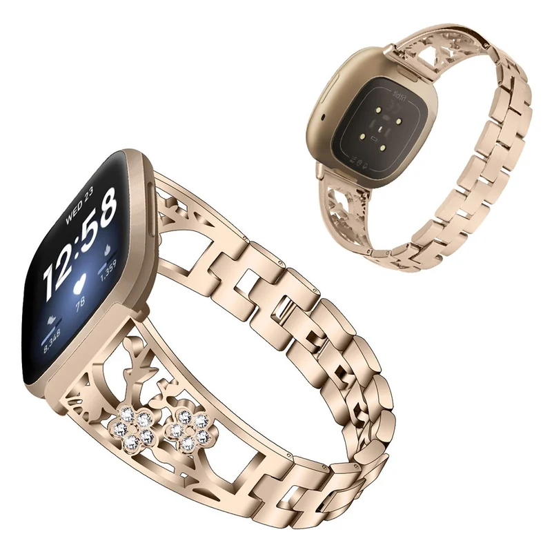 Süß Fitbit Versa 3 / Fitbit Sense Metall und Strass armband