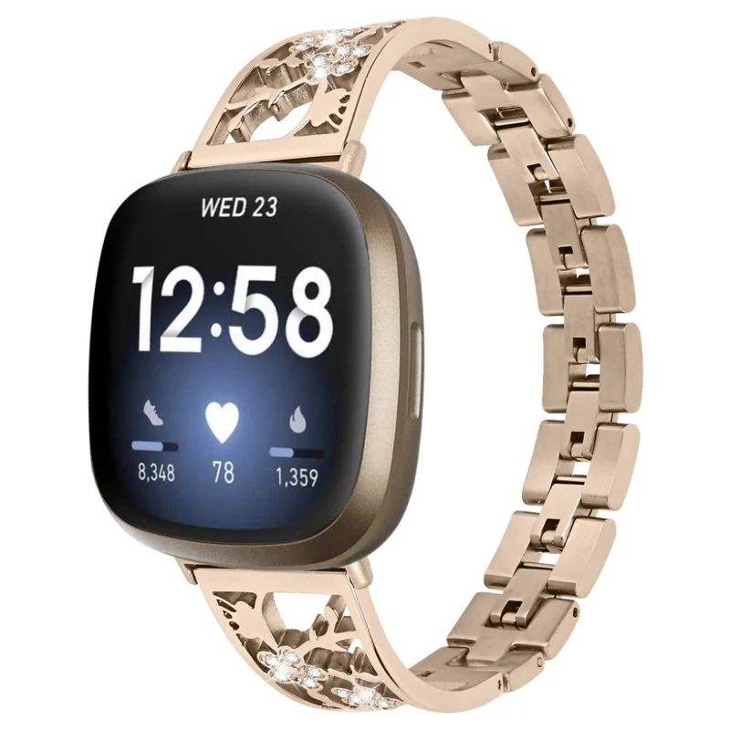 Süß Fitbit Versa 3 / Fitbit Sense Metall und Strass armband