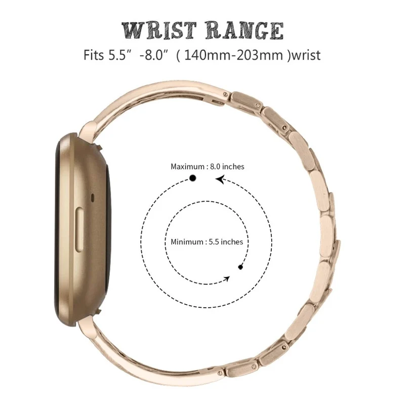 Süß Fitbit Versa 3 / Fitbit Sense Metall und Strass armband