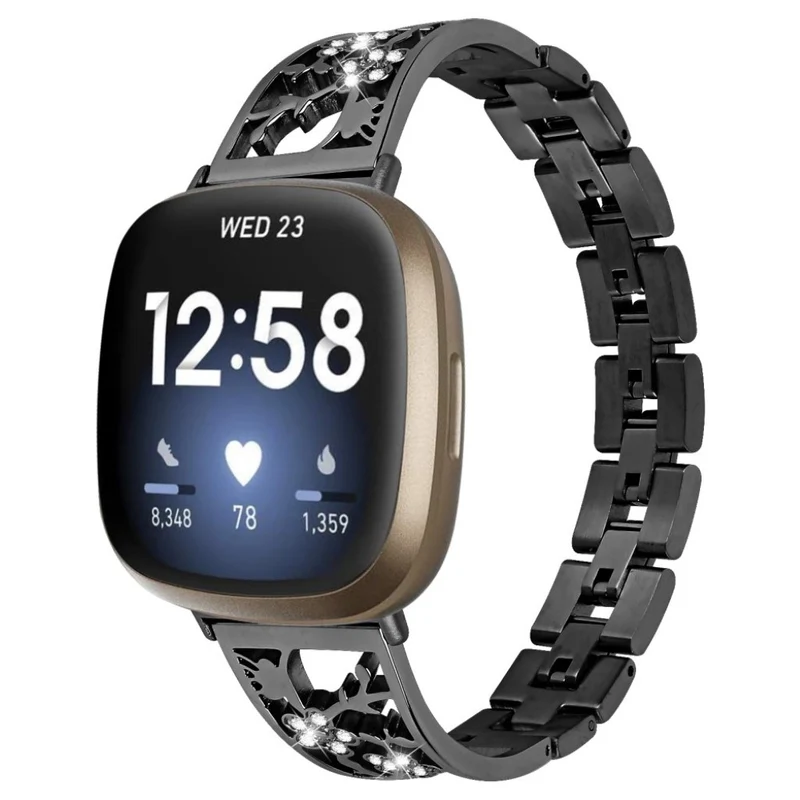 Süß Fitbit Versa 3 / Fitbit Sense Metall und Strass armband