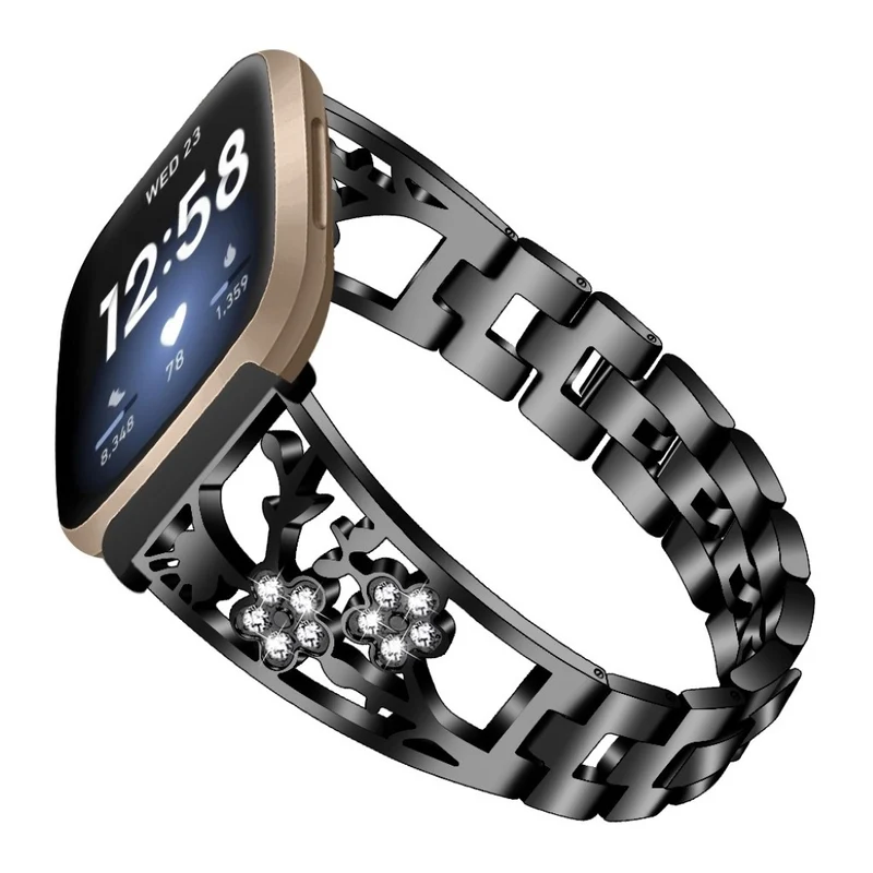 Süß Fitbit Versa 3 / Fitbit Sense Metall und Strass armband