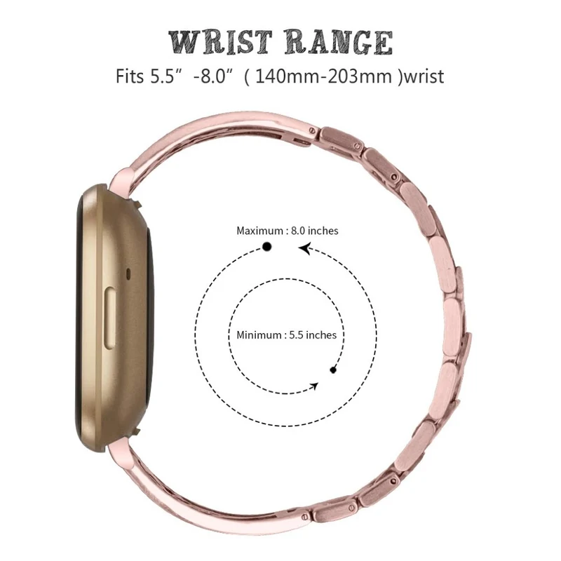 Süß Fitbit Versa 3 / Fitbit Sense Metall und Strass armband
