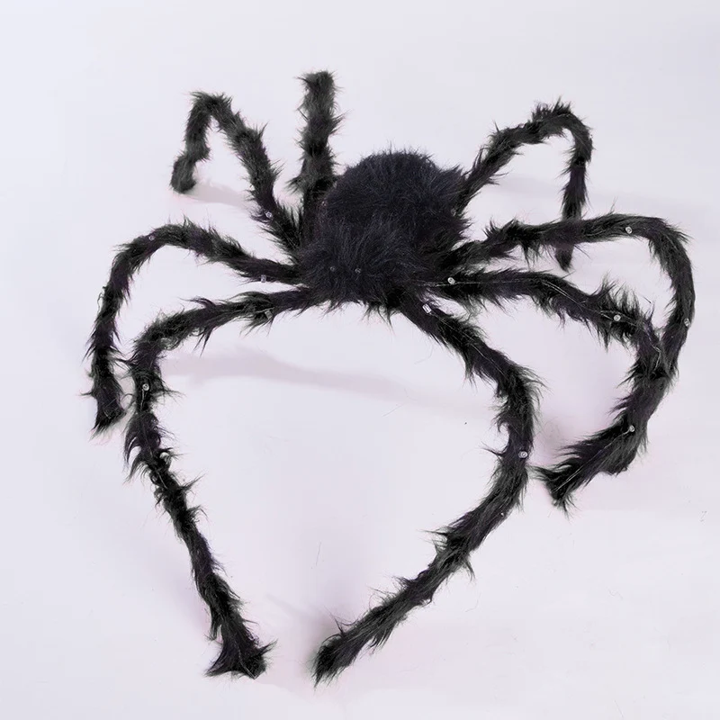 Halloween Haarreif mit Plüschspinne