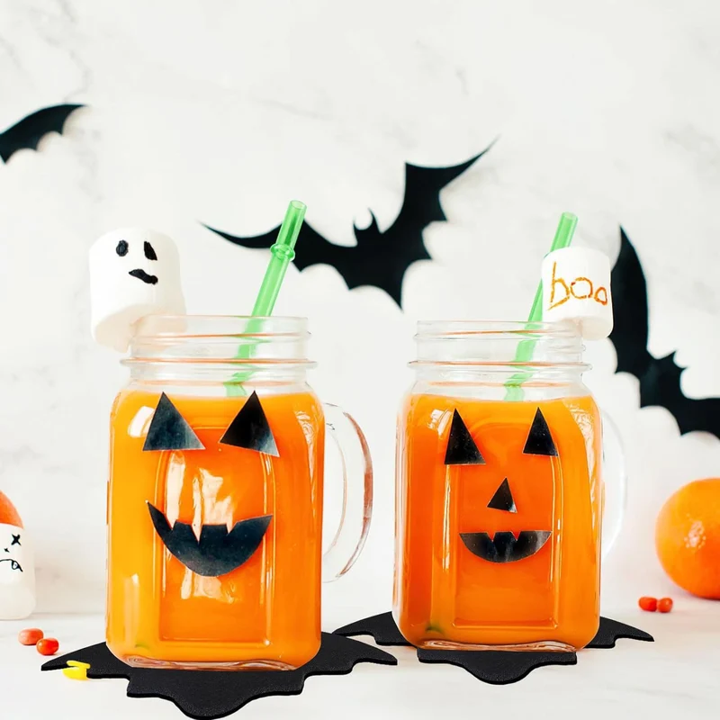 Detaillierter Vinyl-Fledermaus-Wandaufkleber für Halloween Dekoration