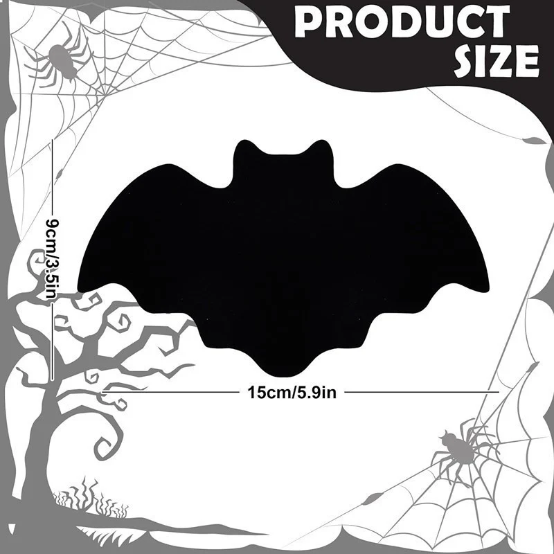Detaillierter Vinyl-Fledermaus-Wandaufkleber für Halloween Dekoration