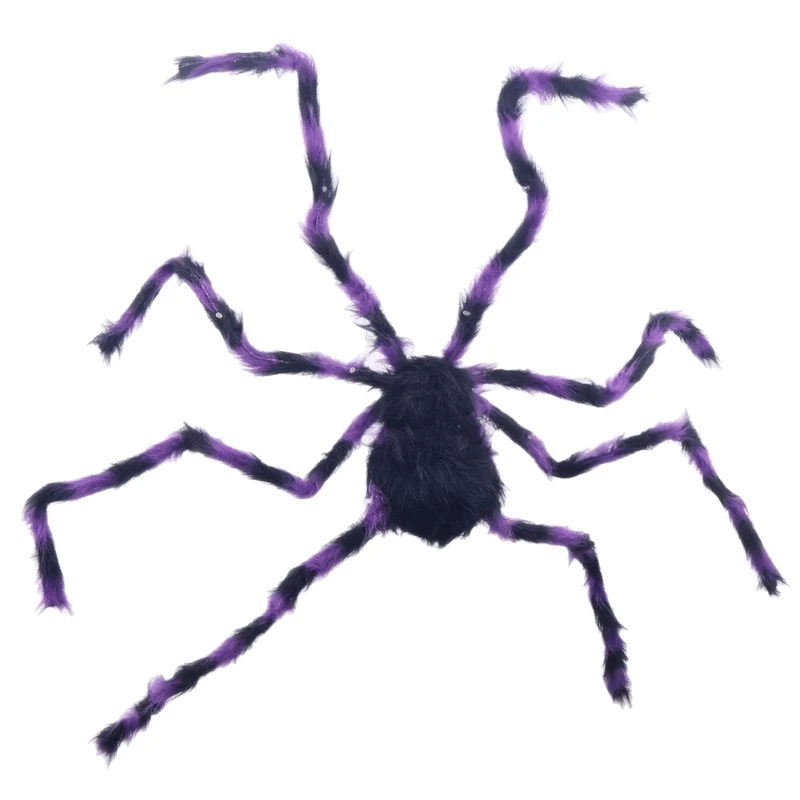 Gruselige Halloween Spinnen Dekoration mit LED-Beleuchtung