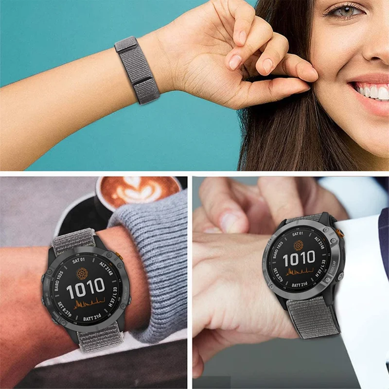 Brillant Garmin Fenix 6X Textil / Nylon armband