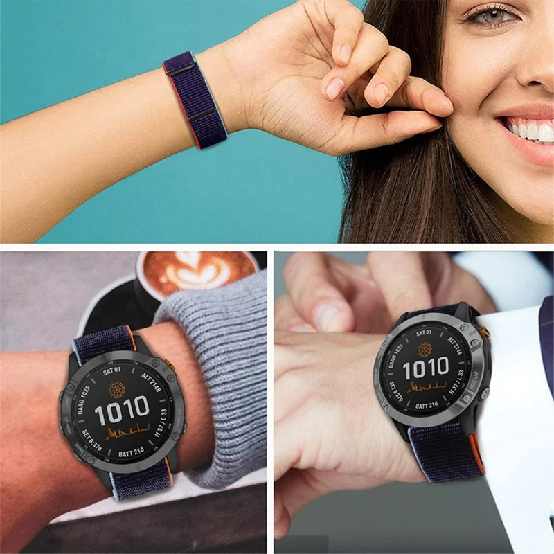 Brillant Garmin Fenix 6X Textil / Nylon armband