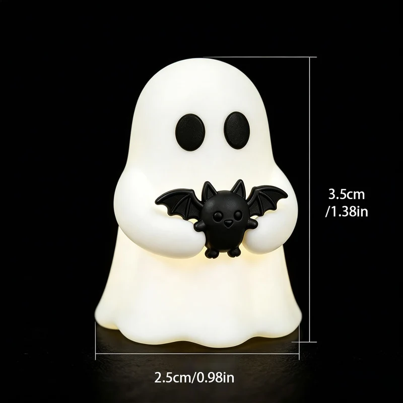 Niedliche Silikon-Kabelschutzfigur Geist mit Fledermaus-Design