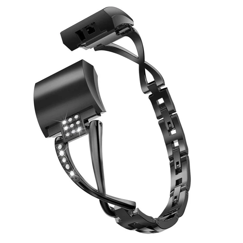 Stilvoll Fitbit Charge 5 Metall und Strass armband