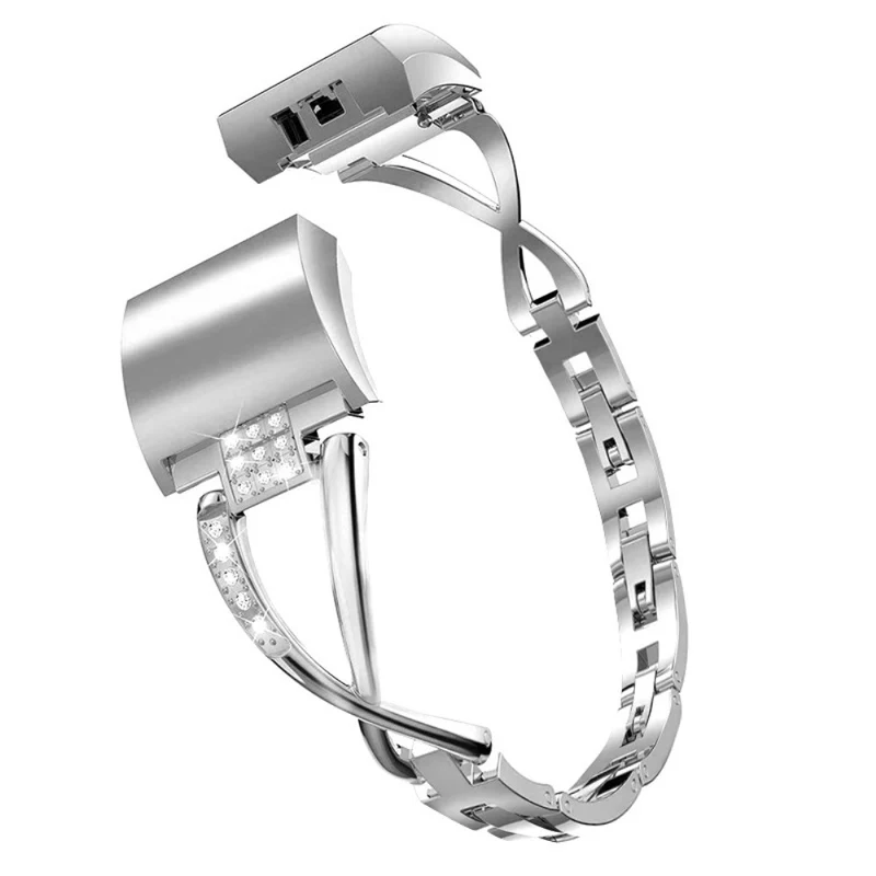 Stilvoll Fitbit Charge 5 Metall und Strass armband