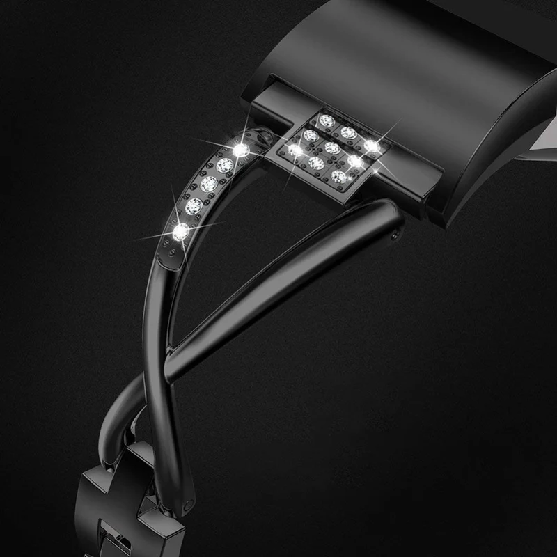 Stilvoll Fitbit Charge 5 Metall und Strass armband