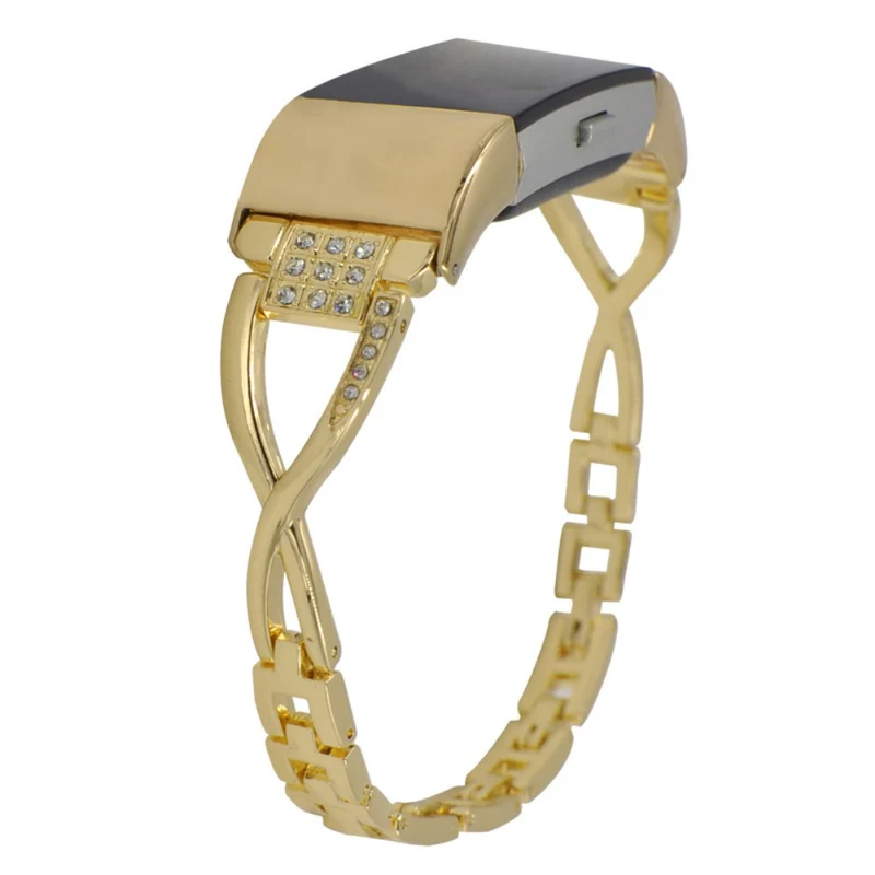 Stilvoll Fitbit Charge 5 Metall und Strass armband
