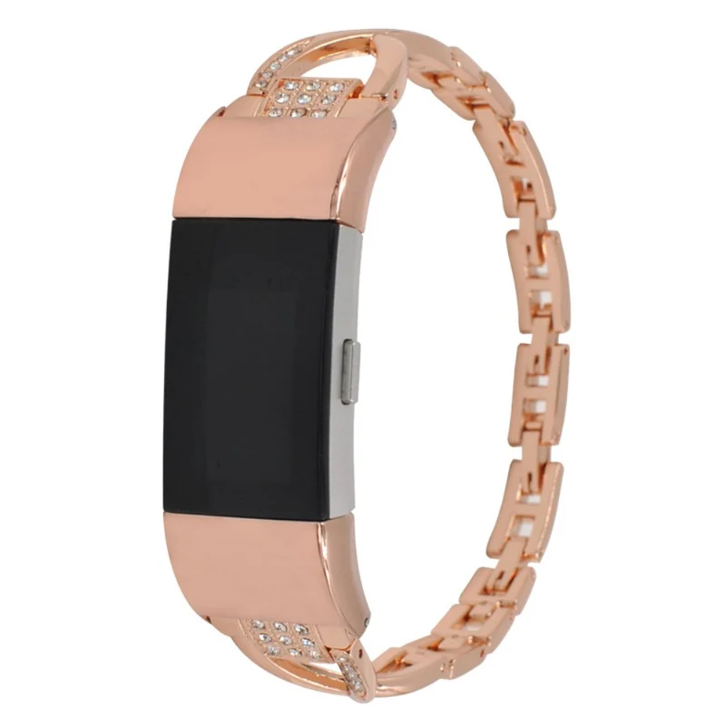 Stilvoll Fitbit Charge 5 Metall und Strass armband
