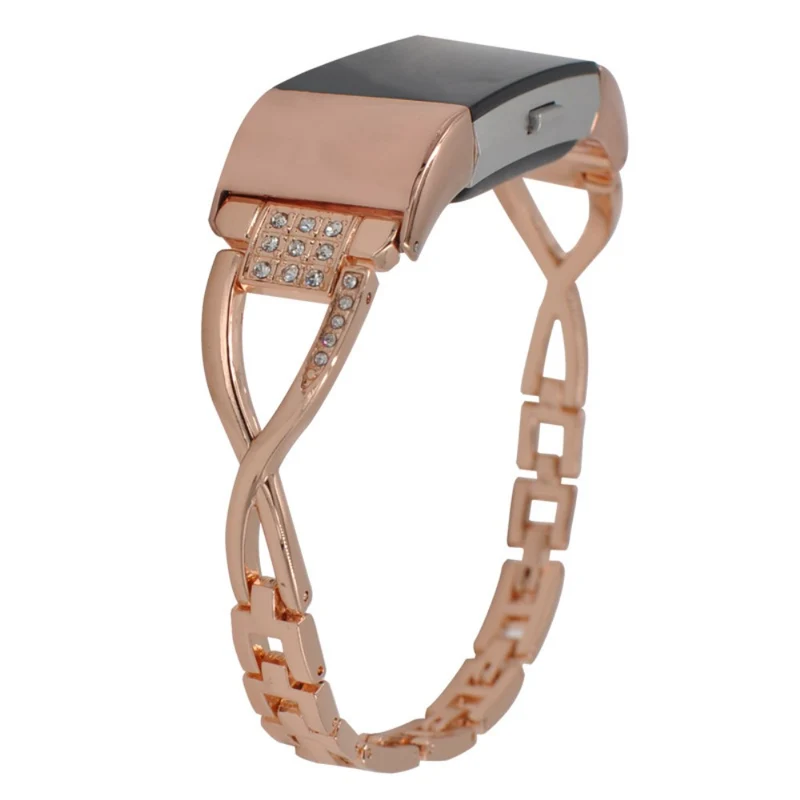 Stilvoll Fitbit Charge 5 Metall und Strass armband
