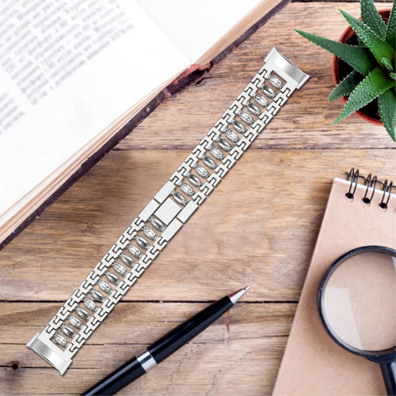 Super gut Fitbit Charge 5 Metall und Strass armband