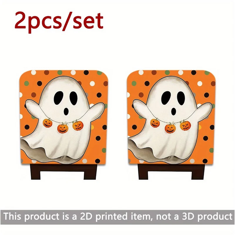 Elastische Stuhlrückenbezüge mit Halloween-Katzenmotiv
