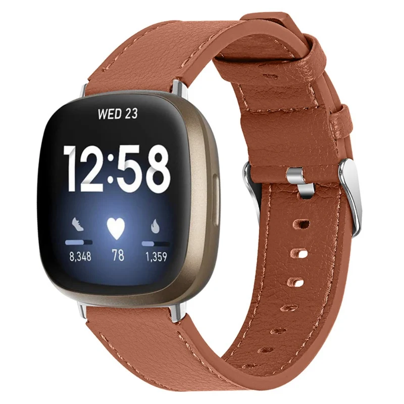 Großartig Fitbit Versa 3 Echtes Leder armband