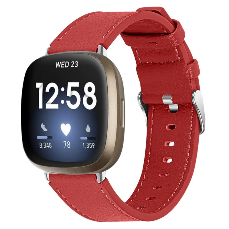 Großartig Fitbit Versa 3 Echtes Leder armband
